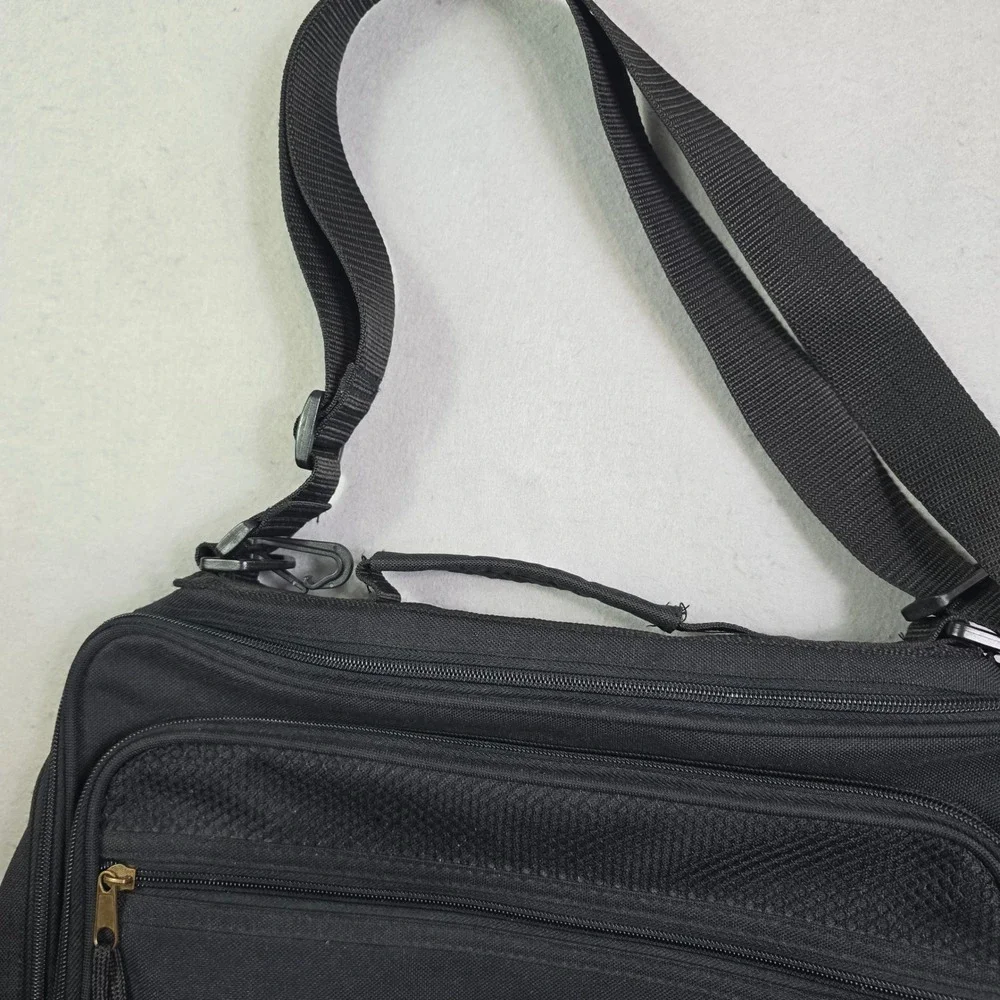 Vintage Y2K Arizona Jean Company Messenger Bag Unisex Large Black Brown Workwear